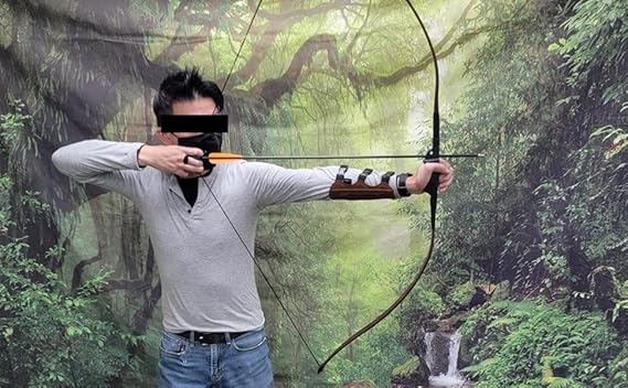 SAS 30-35lbs 22-29 Robinhood Long Bow for Adult Youth with Armguard, Finger Tab, Arrow Rest and 2 x Arrows SAS 30-35lbs 22-29" Robinhood Long Bow for Adult/Youth with Armguard, Finger Tab, Arrow Rest and 2 x Arrows